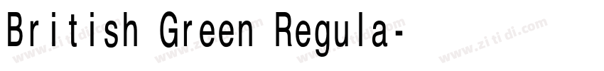 British Green Regula字体转换